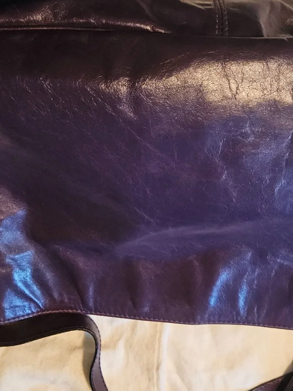 Marc Jacobs New York Leather Purple Hobo